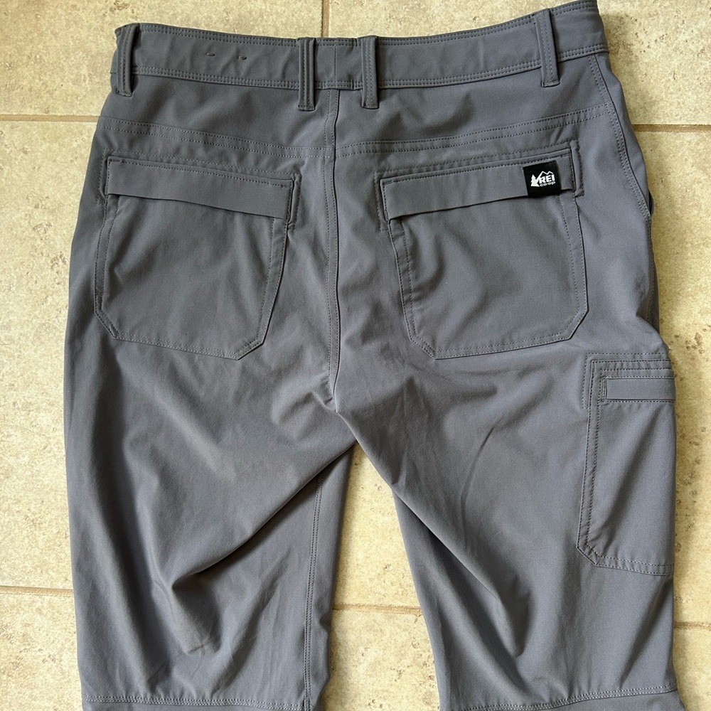 REI Kornati Roll-Up Pants Hiking Trail Utility UPF 50 Outdoor Gorp Travel Gray 6 - Picture 11 of 16